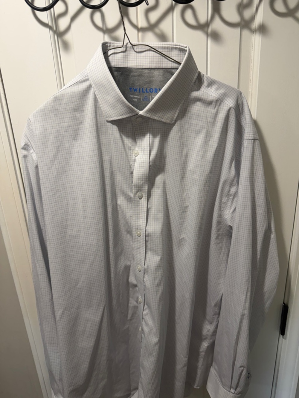 Twilford Light Blue Micro-Check Dress Shirt - Men's Classic Fit